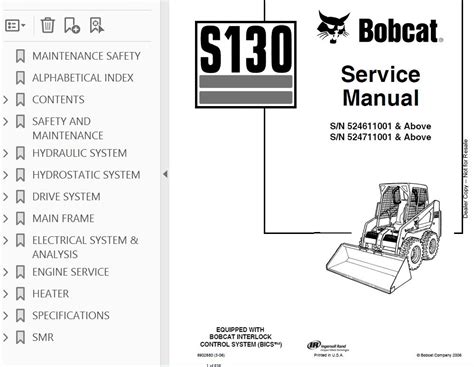 2005 bobcat s130 skid steer loader|bobcat s130 manual.